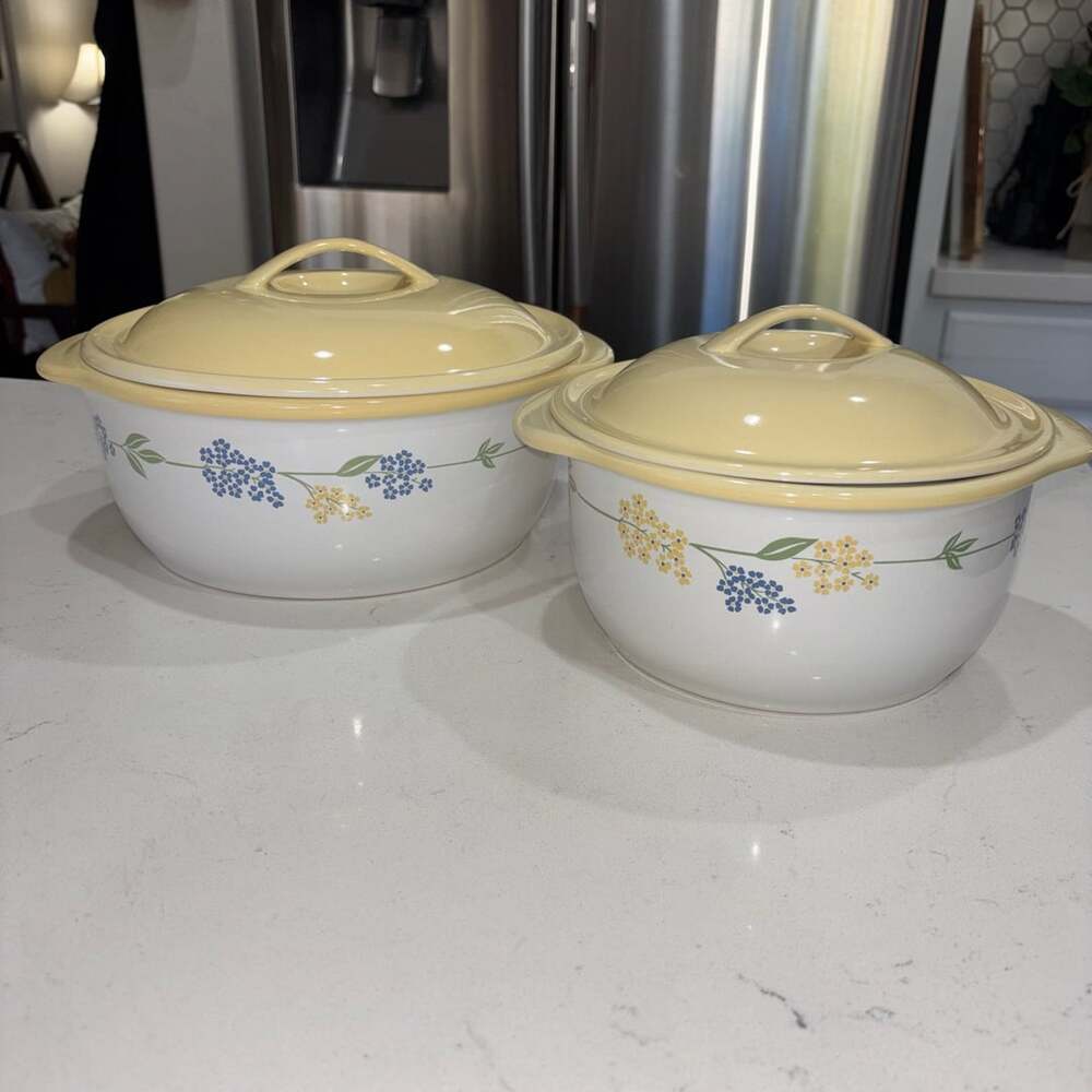 Corelle Coordinates Secret Garden Stoneware Casserole Set with Lids